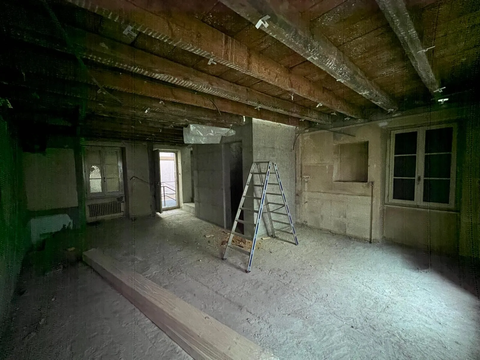 Pièce après démolition avant reconstruction des combles